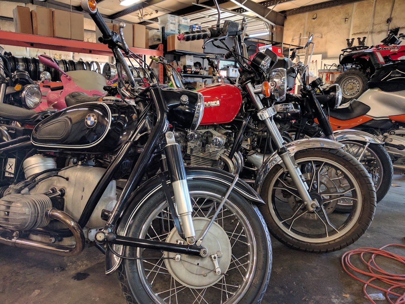 Classic BMWs waiting their turn